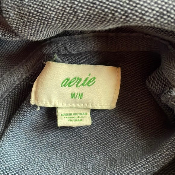 aerie Cropped Dark Blue Hoodie - Picture 2 of 2